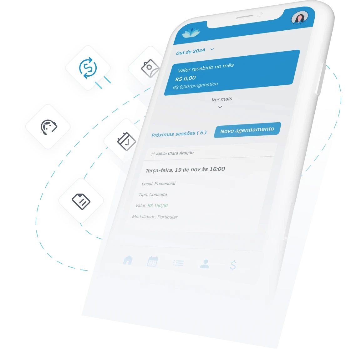 Home do aplicativo - Mind Safe